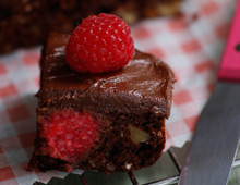 Healthy kids raspberry and chocolate slice