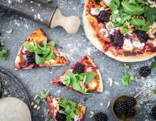 Blackberry, Rocket & Goat’s Cheese Pizza