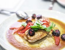 Seared Snapper Fillet, Raspberry & Chilli Dressing
