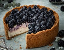 Baked Blackberry New York Cheesecake
