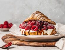 Raspberry & Whipped Ricotta Croissant