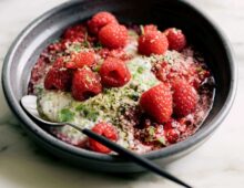 Fresh Raspberry, Coconut & Vanilla Chia Puddings