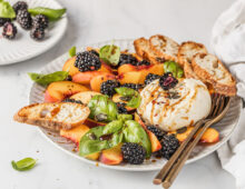 Blackberry, Peach & Burrata Salad